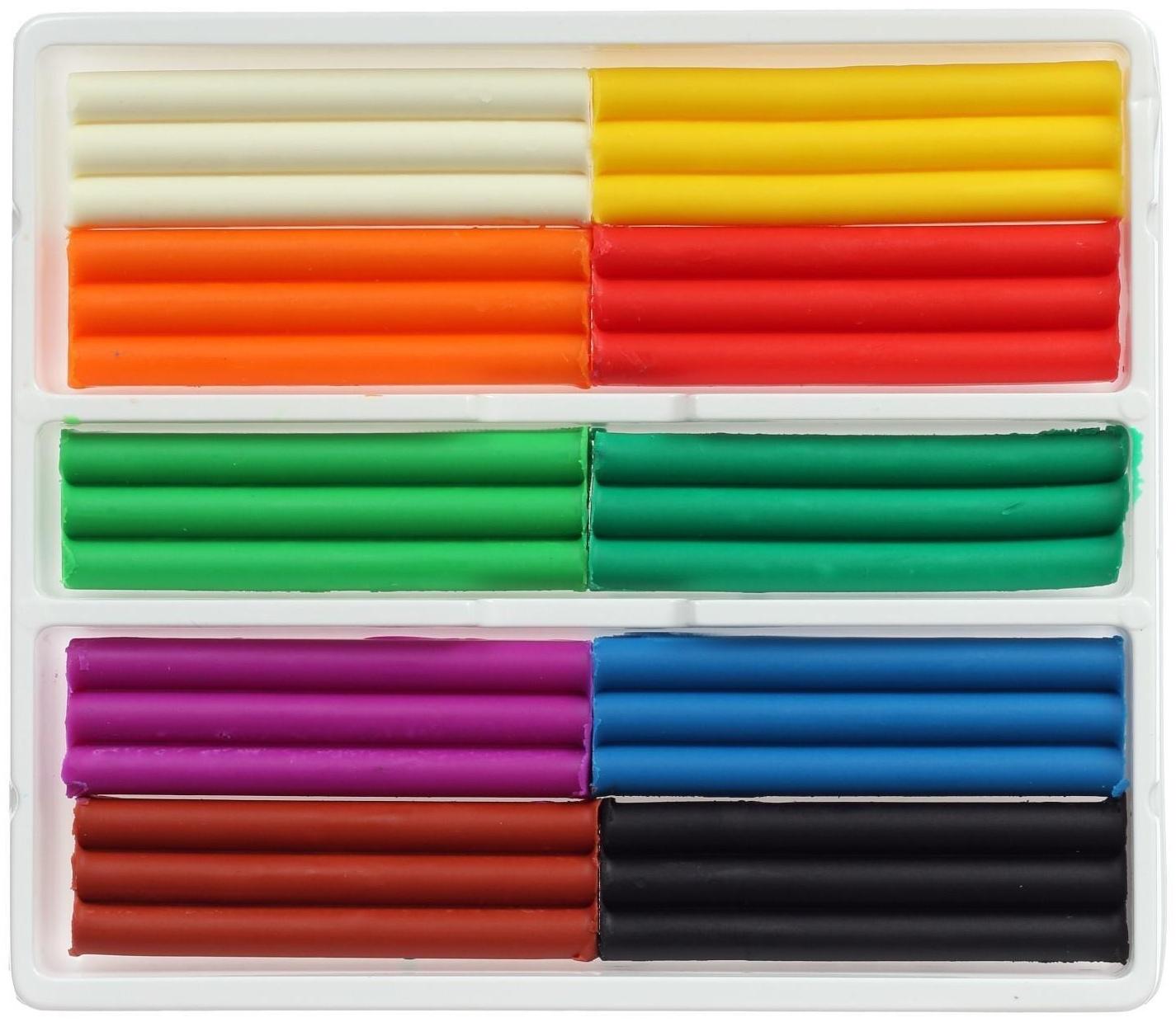 Пластилин мягкий (восковой), 10 цветов, 150 г, 