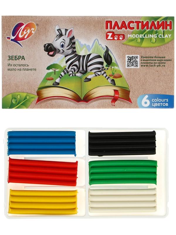 Пластилин 6 цветов 90 г ZOO