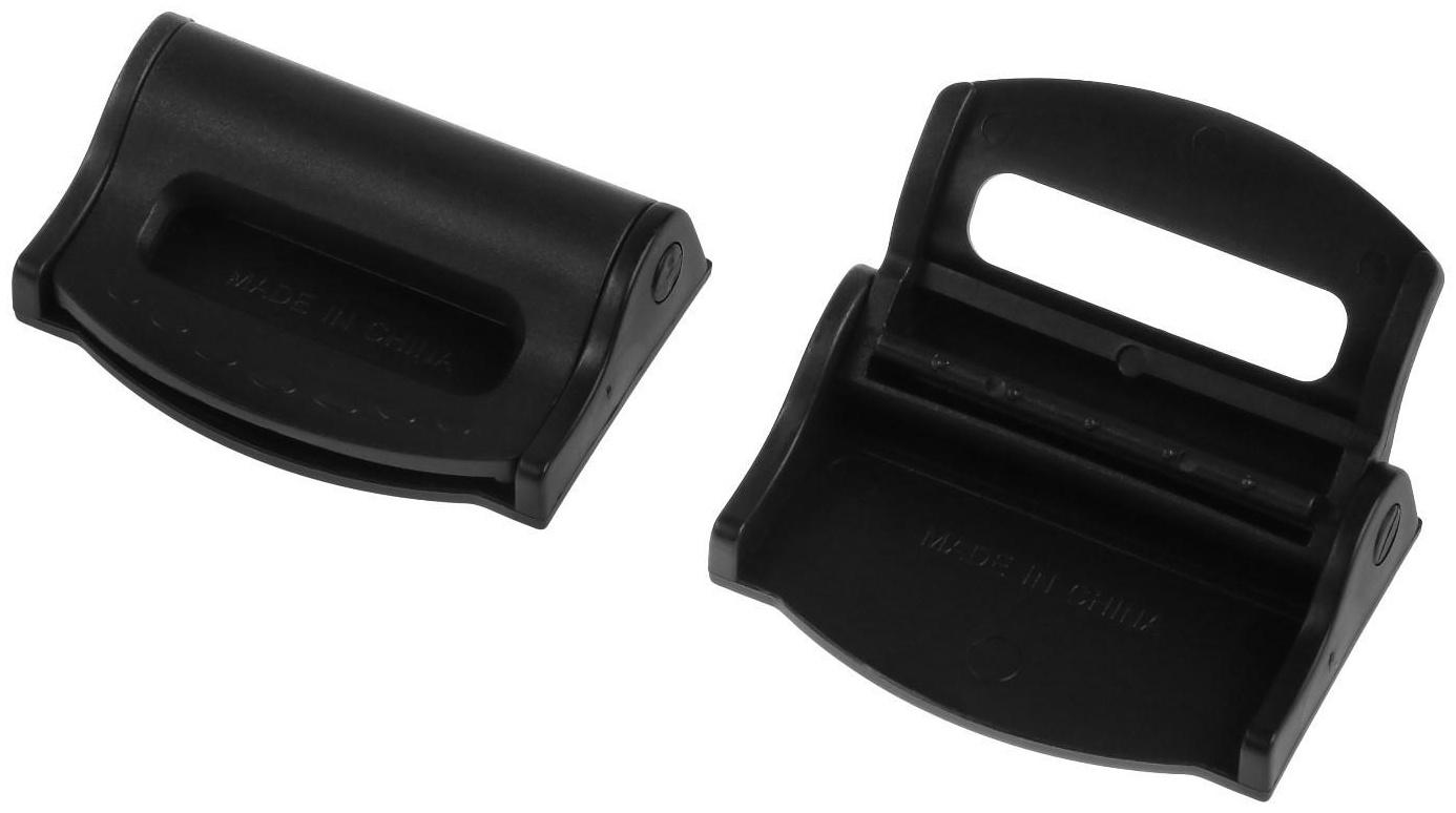 Зажим ремня безопасности TORSO, черный, набор 2 шт