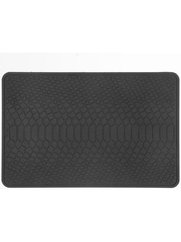Коврик противоскользящий под кожу крокодила 20×13 см, черный