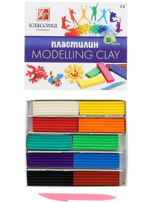 Пластилин 10 цветов 200 г 