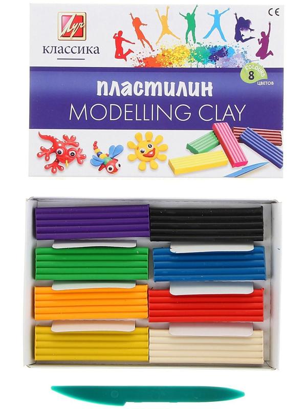 Пластилин 8 цветов 160 г 