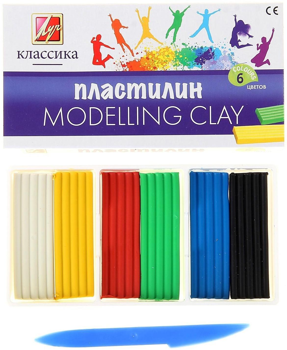 Пластилин 6 цветов 120 г 