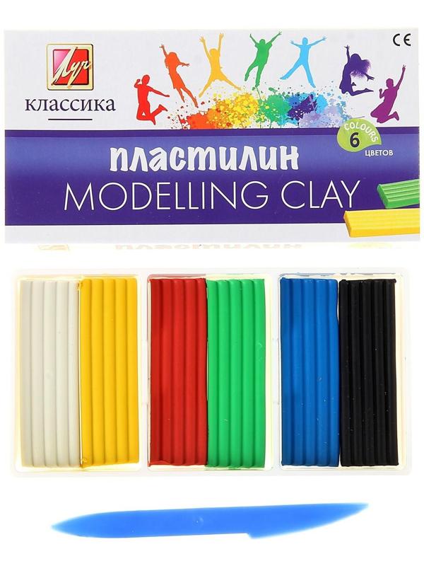 Пластилин 6 цветов 120 г 