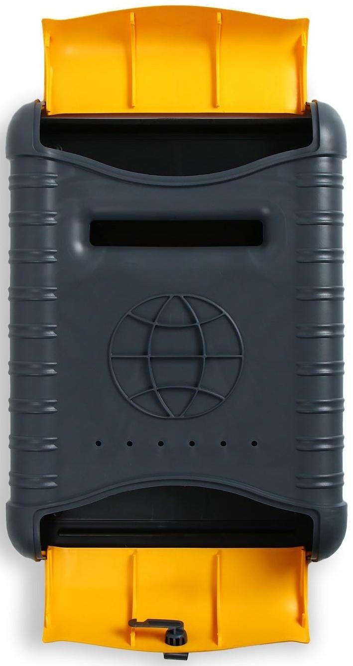 Ящик почтовый, пластиковый, «Стандарт», с щеколдой, с накладкой, серый