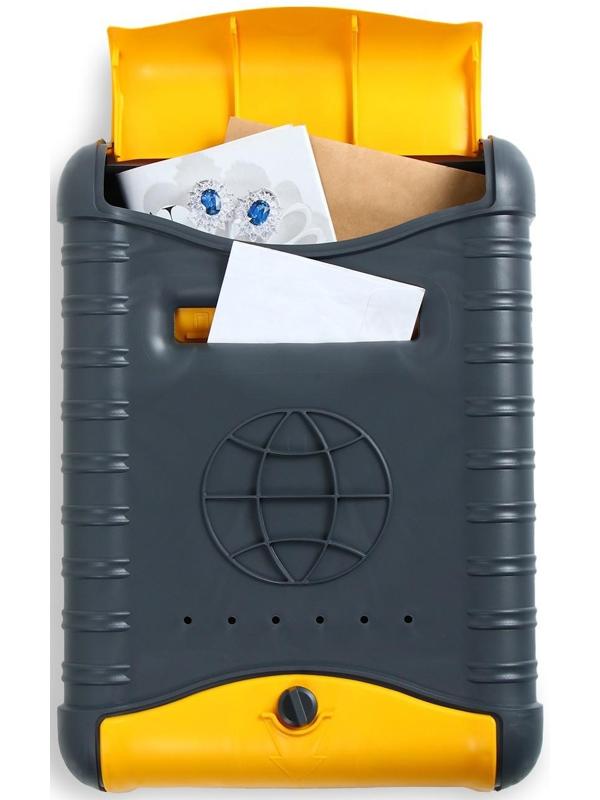 Ящик почтовый, пластиковый, «Стандарт», с щеколдой, с накладкой, серый