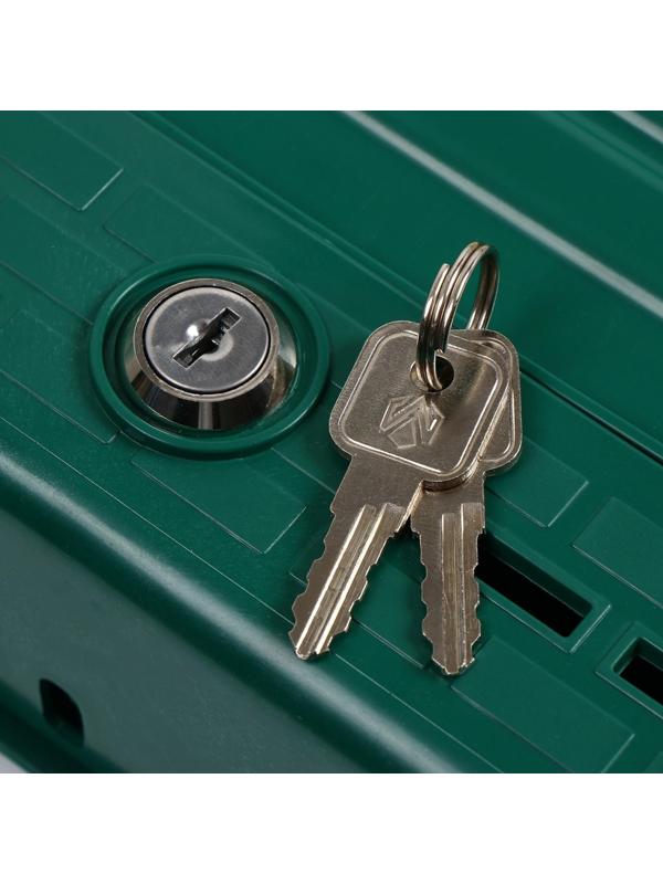 Ящик почтовый, пластиковый, «Премиум», с замком, зелёный