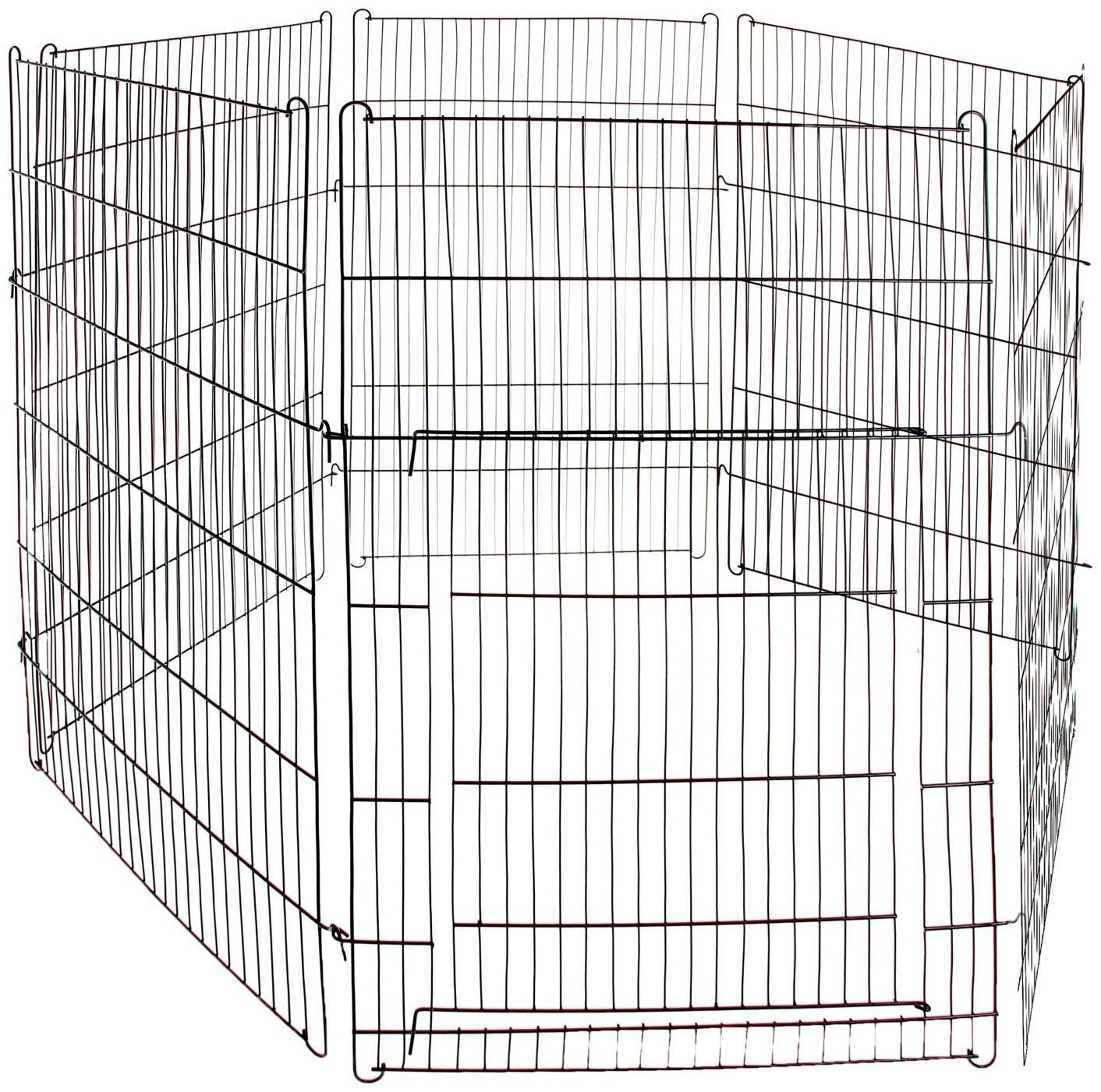 Вольер 6 секций, 64 х 64 см, чёрный