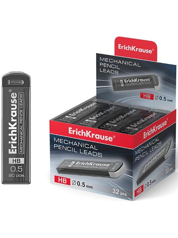 Набор грифелей для механических карандашей 0.5 мм, 20 штук, Erich Krause MEGAPOLIS Concept