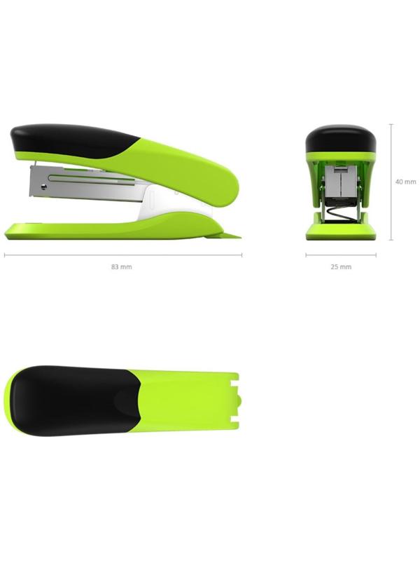 Степлер ErichKrause D1 № 10, до 20 листов, встроенный антистеплер, микс