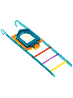 Игрушка для птиц лестница с зеркалом, микс цветов