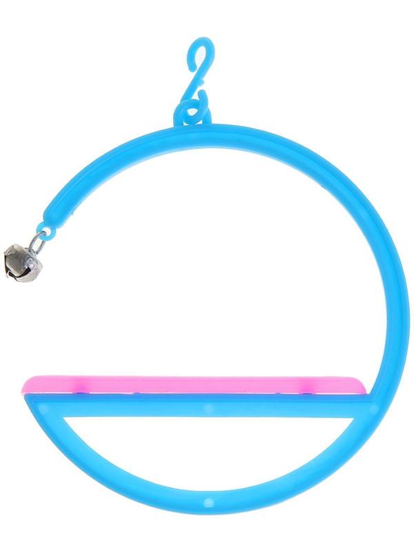 Игрушка для птиц качели-кольца, микс цветов ,