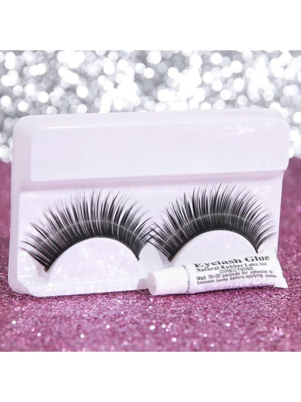 Ресницы накладные «Соблазнение», с клеем, цвет чёрный