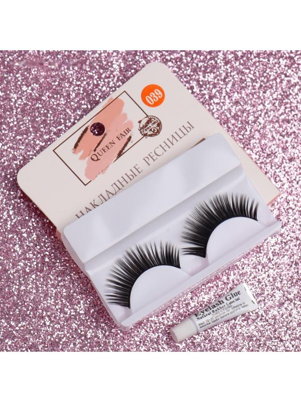 Ресницы накладные «Соблазнение», с клеем, цвет чёрный