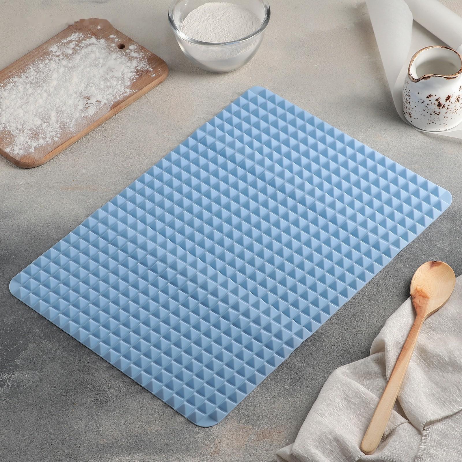 Коврик-антижир силиконовый Доляна «Шипы», 39×27,5 см, цвет МИКС