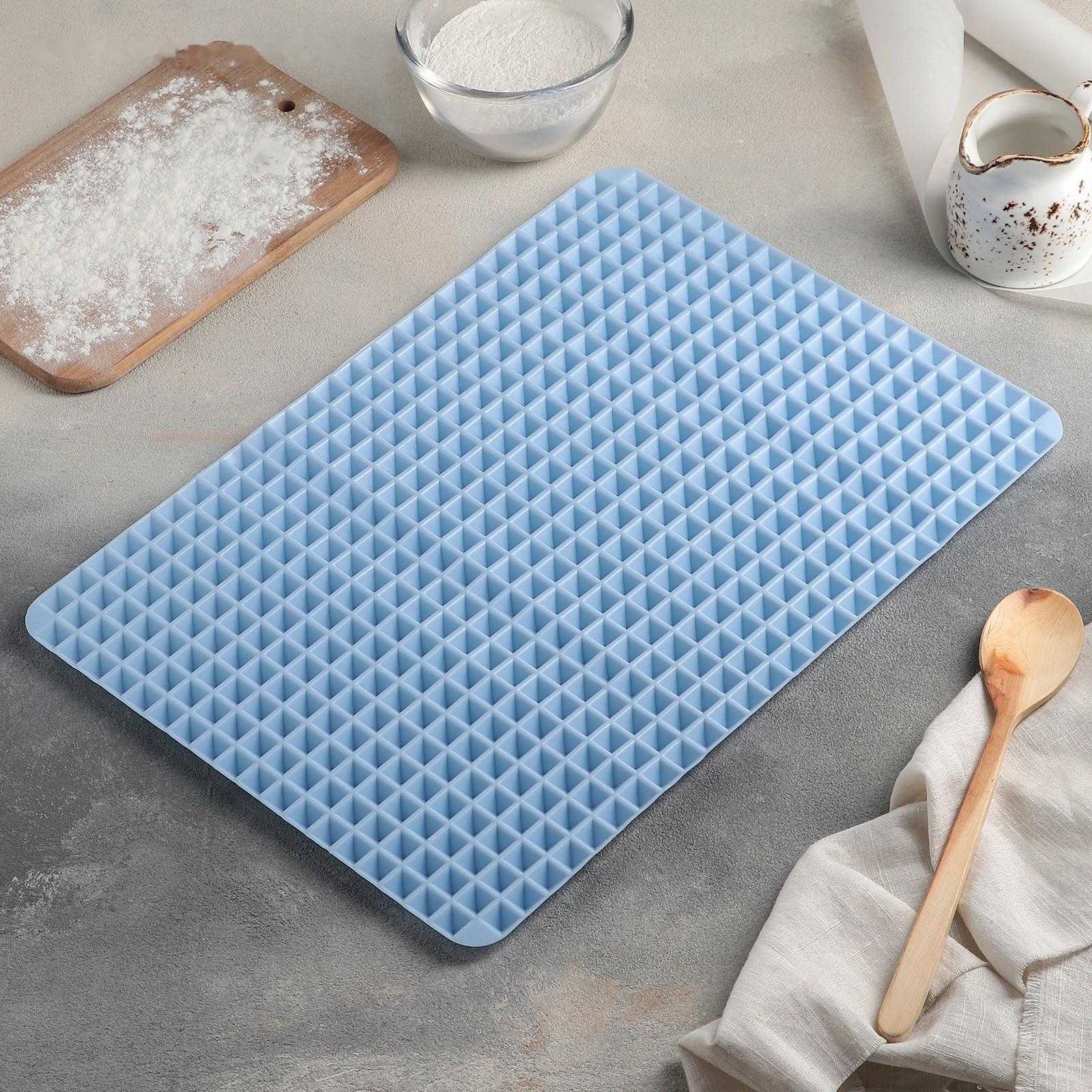 Коврик-антижир силиконовый Доляна «Шипы», 39×27,5 см, цвет МИКС