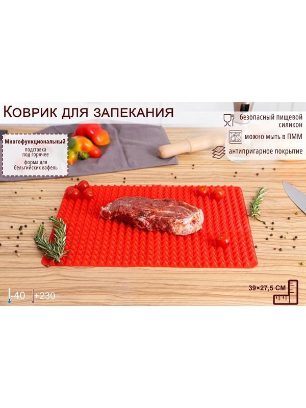 Коврик-антижир силиконовый Доляна «Шипы», 39×27,5 см, цвет МИКС