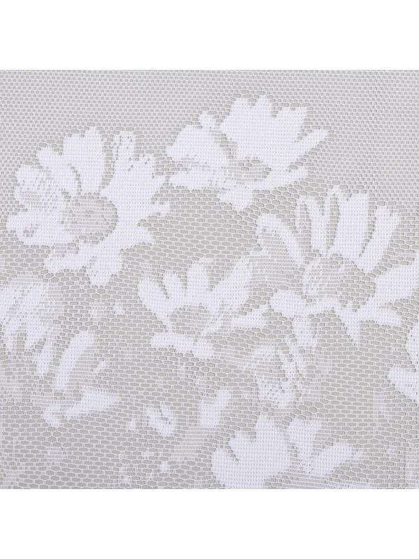 Тюль на кухню без шторной ленты,165х170 см, цвет белый, 100% полиэстер