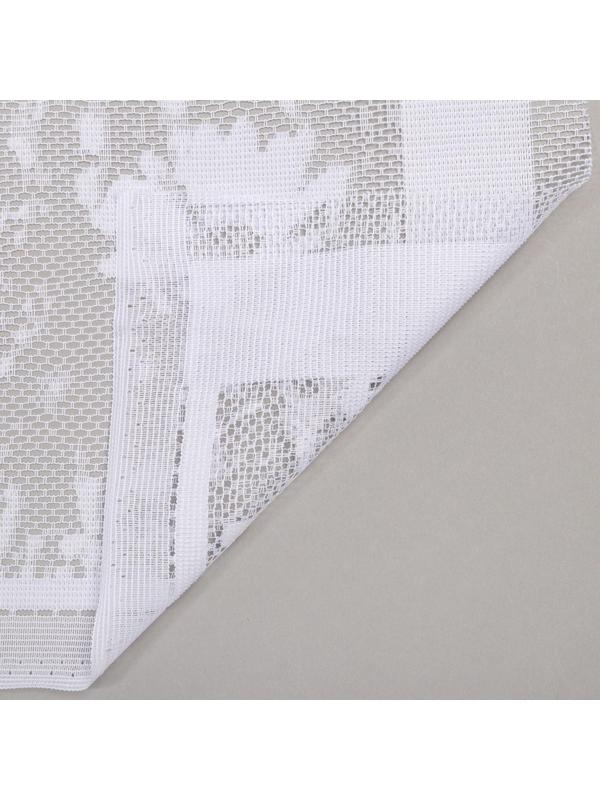 Тюль на кухню без шторной ленты,165х170 см, цвет белый, 100% полиэстер