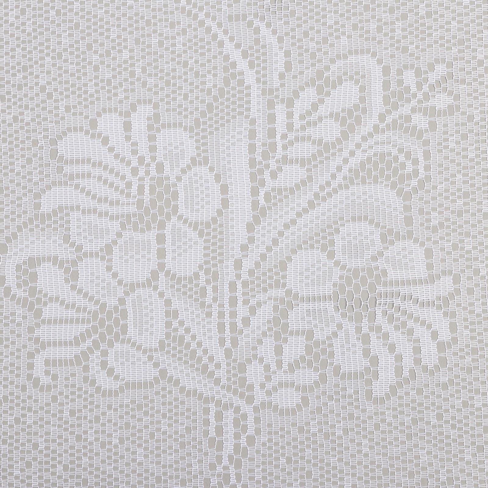 Тюль на кухню без шторной ленты, 170х200 см, цвет белый, 100% полиэстер