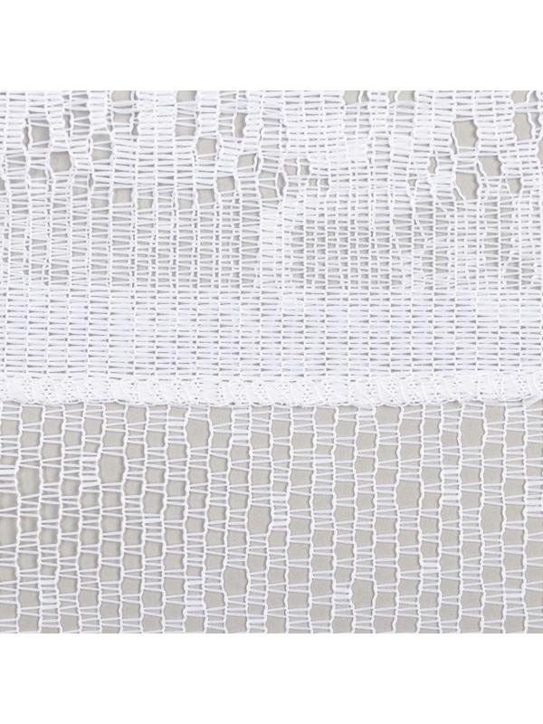 Тюль на кухню без шторной ленты, 170х200 см, цвет белый, 100% полиэстер