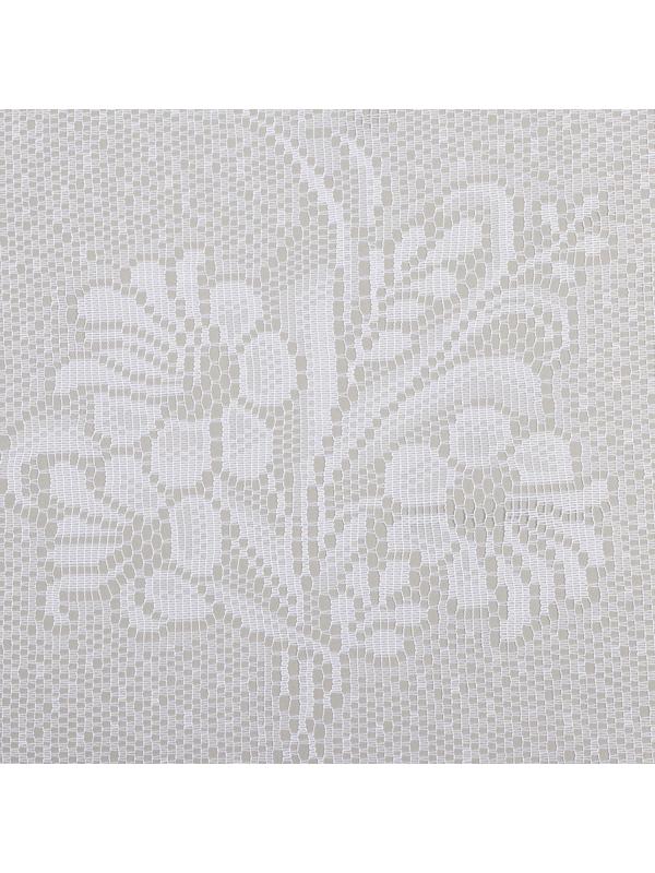 Тюль на кухню без шторной ленты, 170х200 см, цвет белый, 100% полиэстер