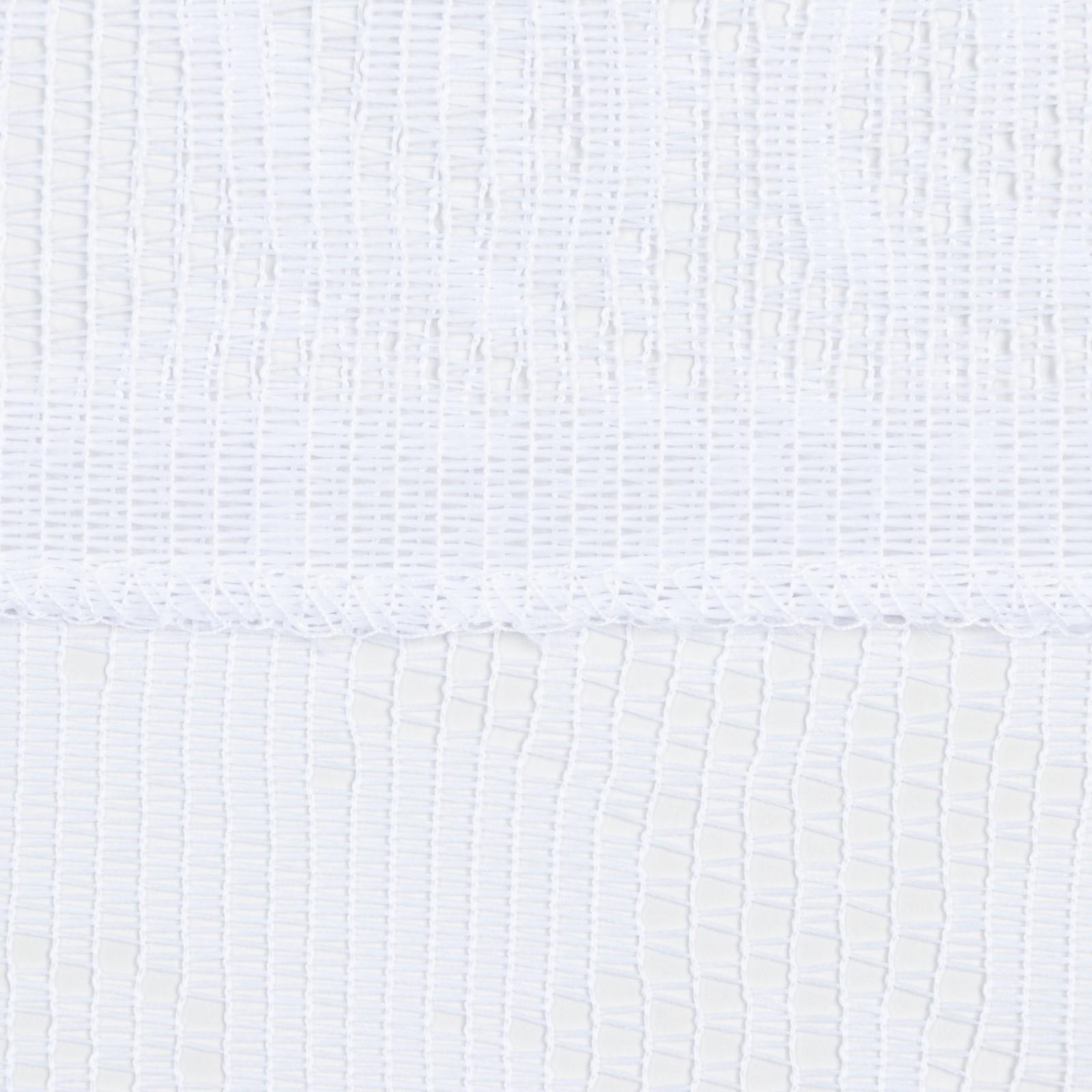 Тюль на кухню без шторной ленты, размер 170х140 см, цвет белый, 100% полиэстер