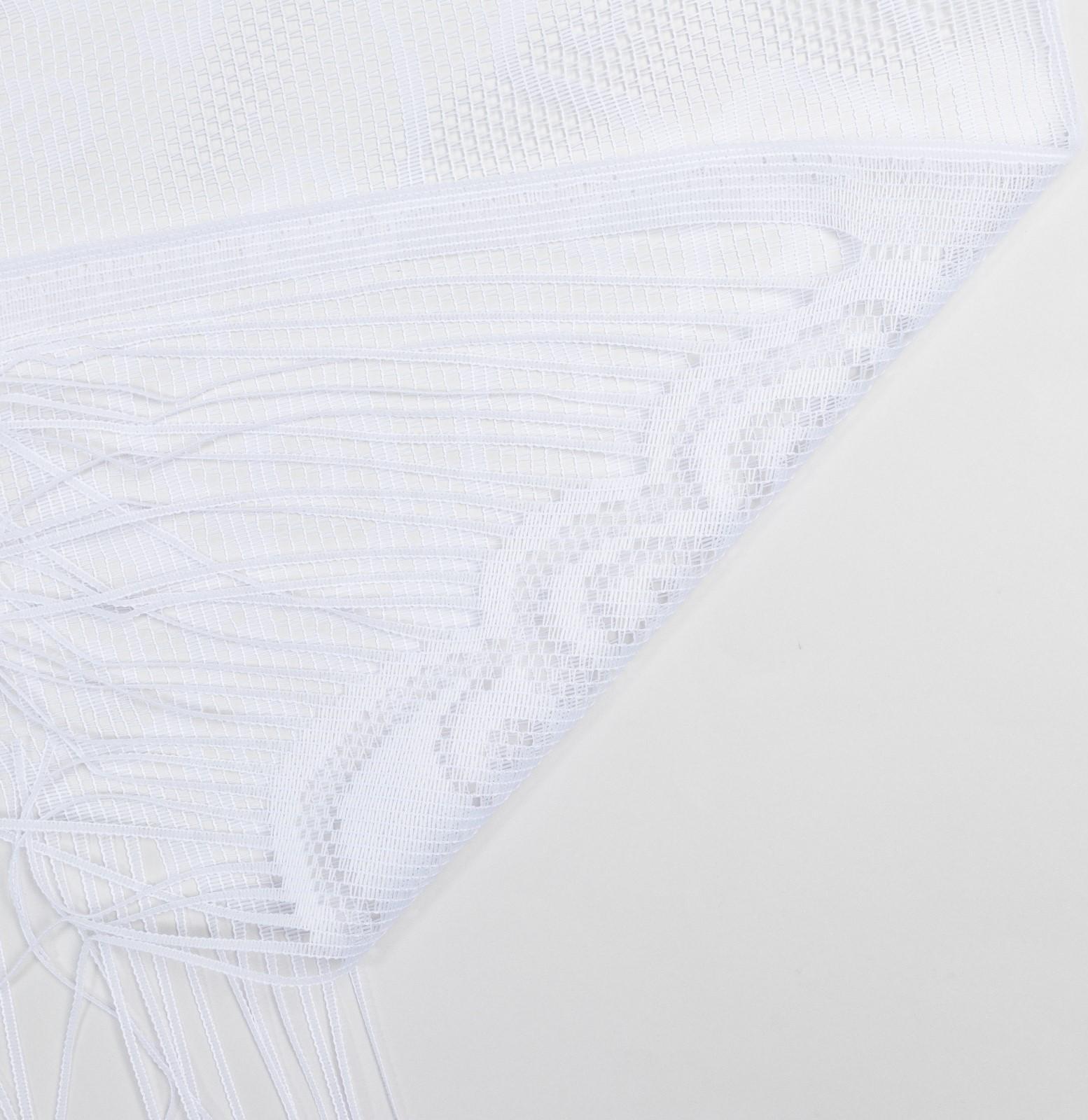 Тюль на кухню без шторной ленты, размер 170х140 см, цвет белый, 100% полиэстер