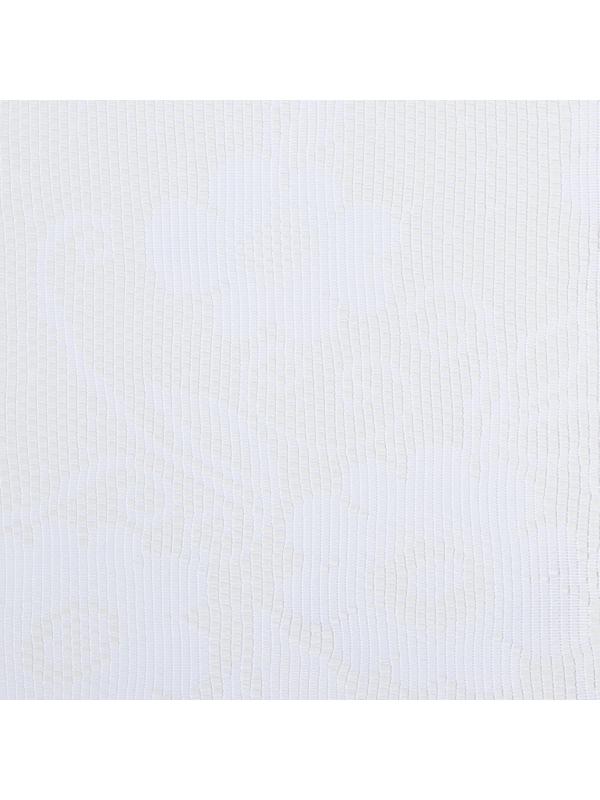 Тюль на кухню без шторной ленты, размер 170х140 см, цвет белый, 100% полиэстер