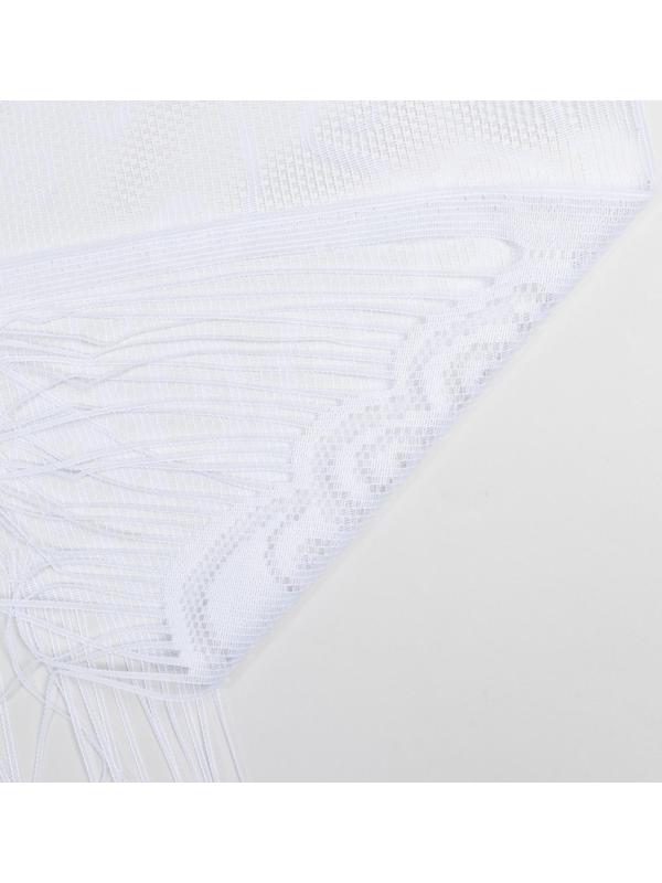 Тюль на кухню без шторной ленты, размер 170х140 см, цвет белый, 100% полиэстер