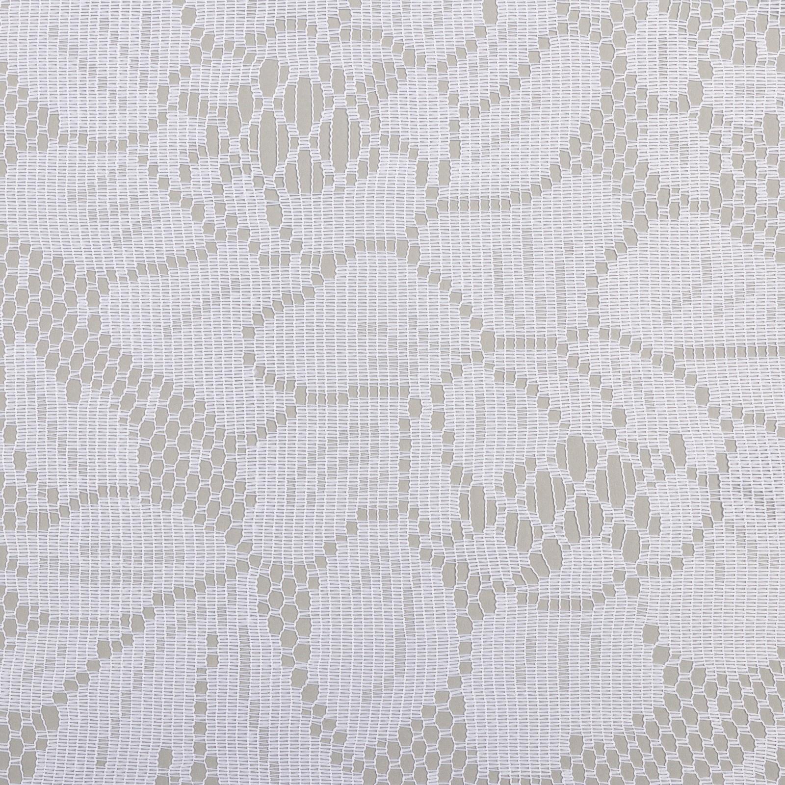 Тюль на кухню без шторной ленты, размер 169х162 см, цвет белый, 100% полиэстер