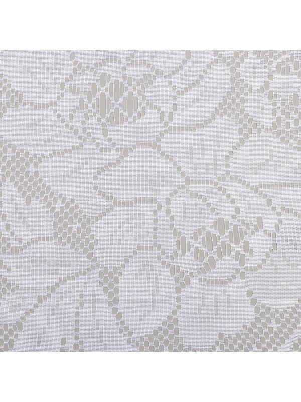 Тюль на кухню без шторной ленты, размер 169х162 см, цвет белый, 100% полиэстер