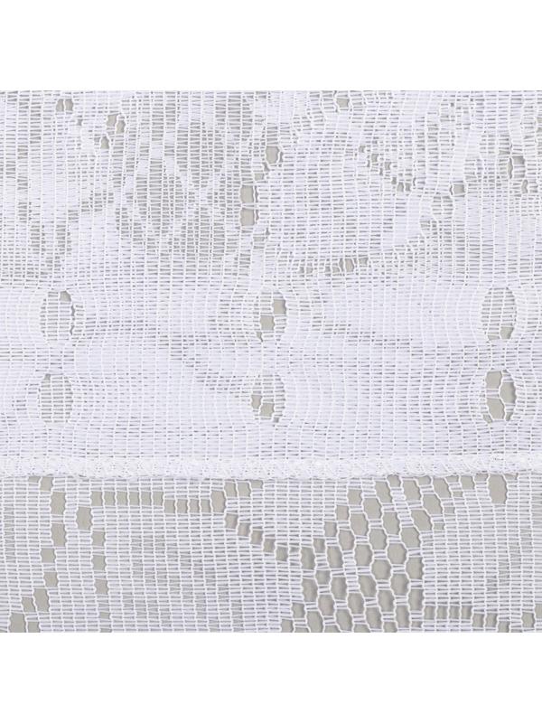 Тюль на кухню без шторной ленты, размер 169х162 см, цвет белый, 100% полиэстер