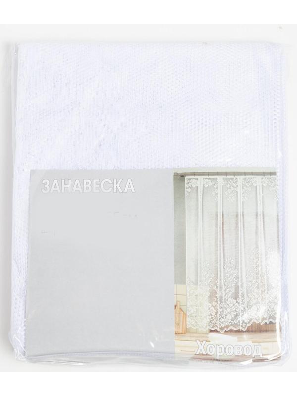 Штора кухонная 265х165 см, белый, 100% п/э, шторная лента