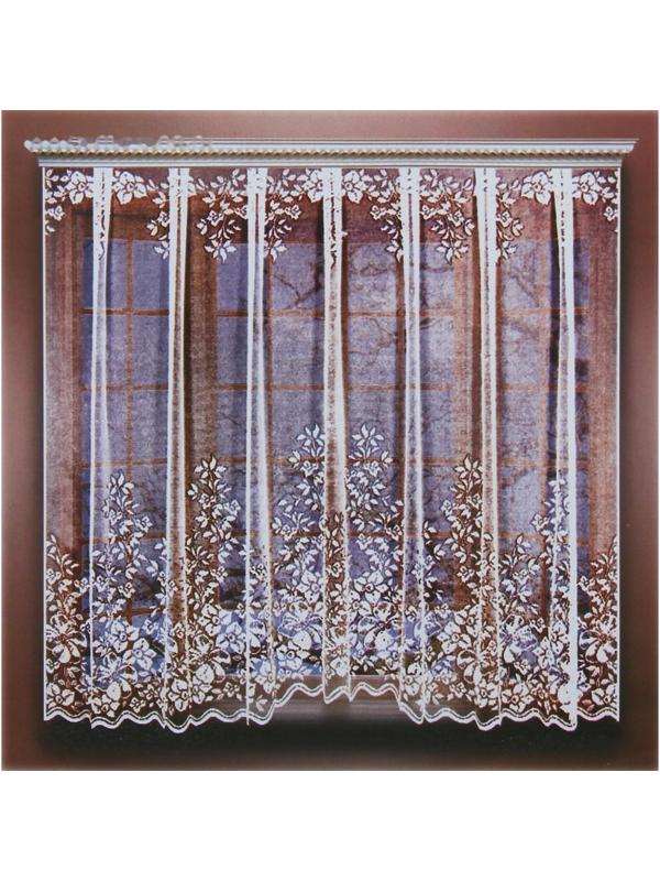 Штора кухонная 265х165 см, белый, 100% п/э, шторная лента