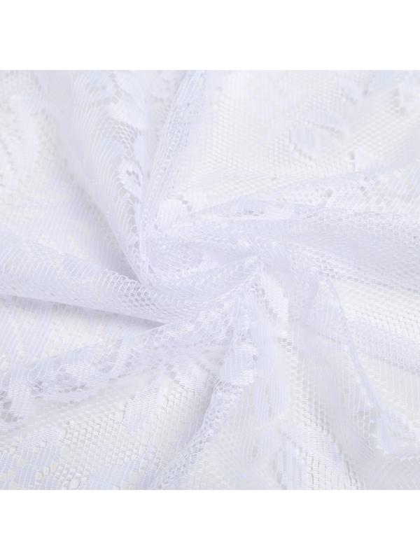 Штора кухонная 265х165 см, белый, 100% п/э, шторная лента