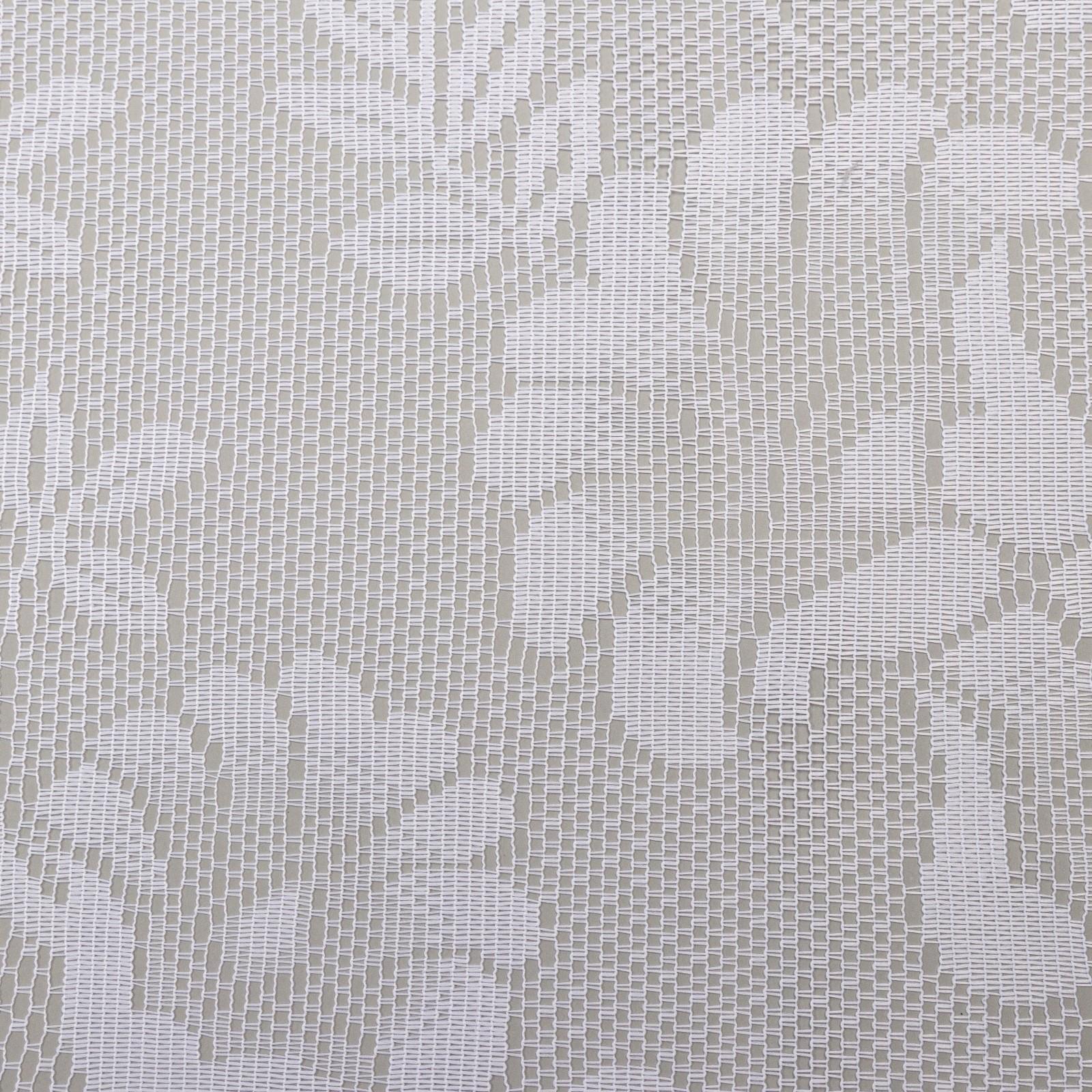 Тюль на кухню без шторной ленты, 110х120 см, цвет белый, 100% полиэстер