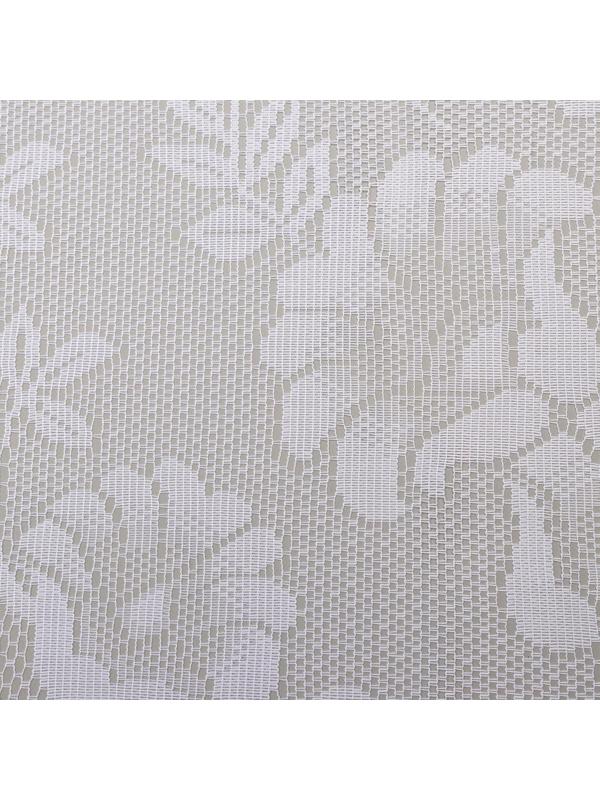 Тюль на кухню без шторной ленты, 110х120 см, цвет белый, 100% полиэстер