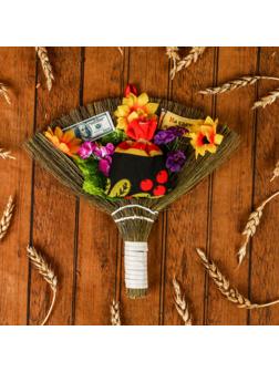 Оберег «Веник», маленький, вертикальный, микс