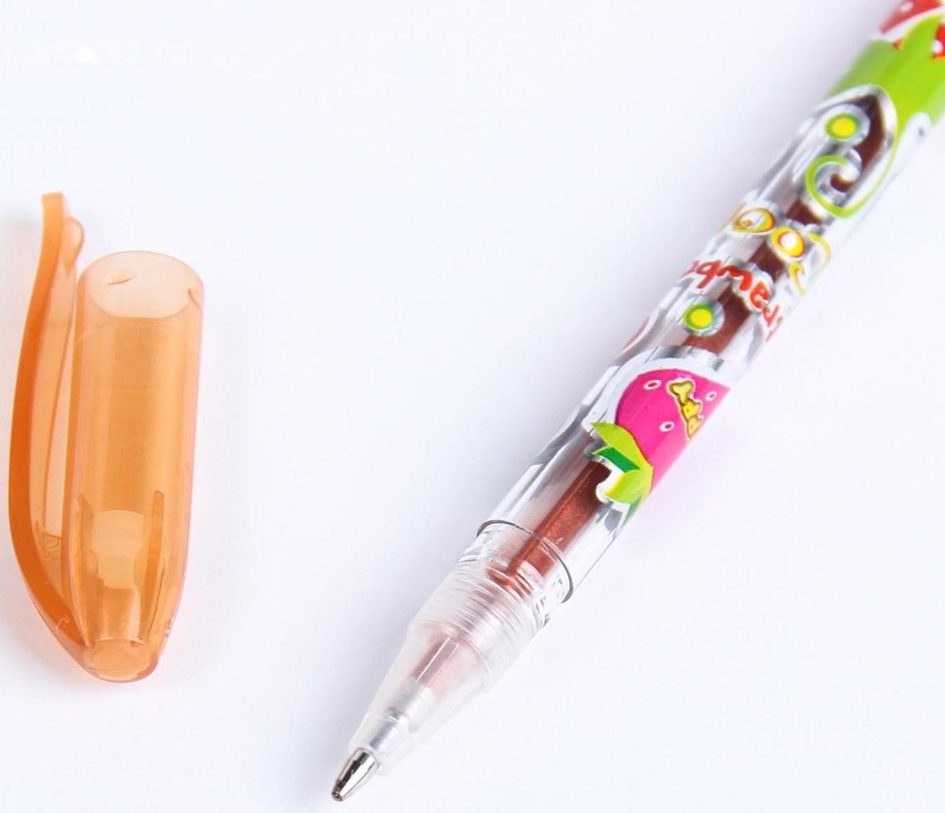 Набор гелевых ручек, 10 цветов, металлик, корпус с рисунком, в блистере на кнопке