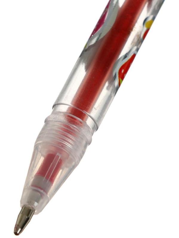 Набор гелевых ручек, 10 цветов, металлик, корпус с рисунком, в блистере на кнопке