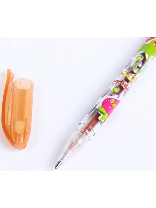 Набор гелевых ручек, 10 цветов, металлик, корпус с рисунком, в блистере на кнопке