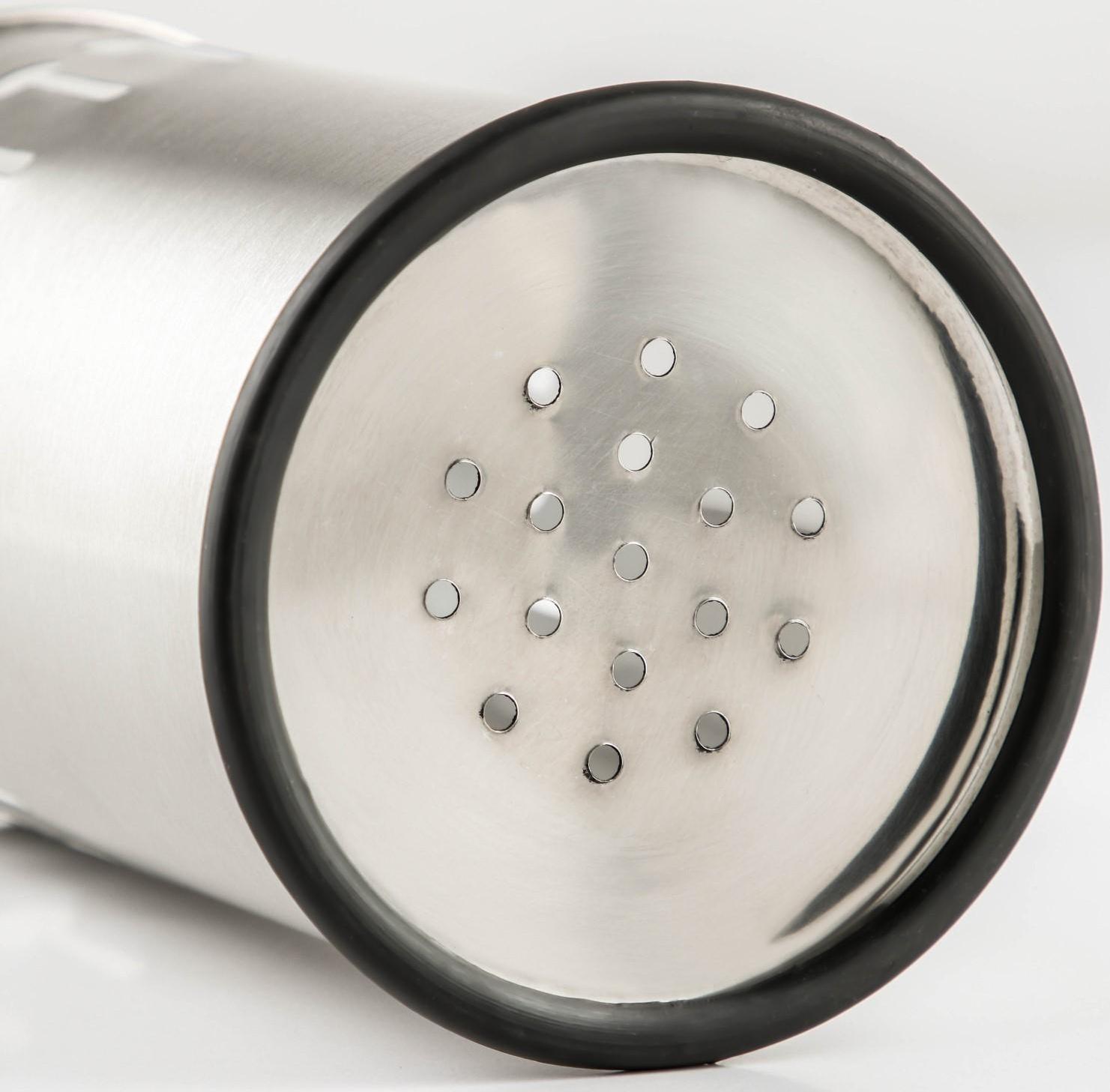 Подставка из нержавеющей стали для столовых приборов Доляна, 10×18,5 см