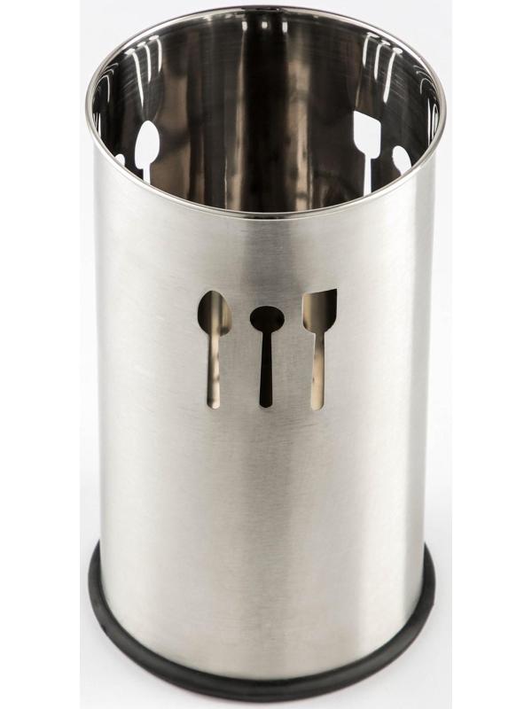 Подставка из нержавеющей стали для столовых приборов Доляна, 10×18,5 см