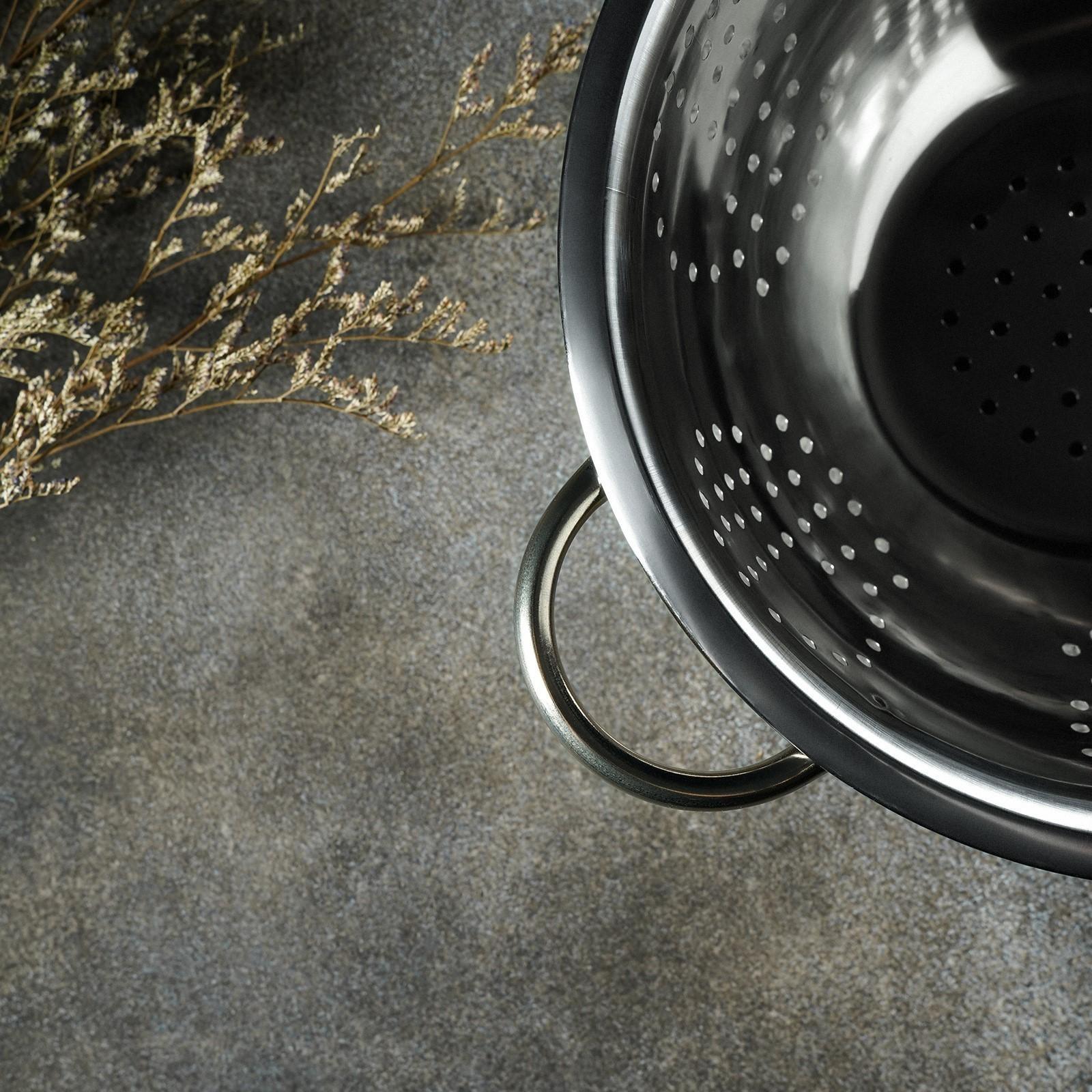 Дуршлаг из нержавеющей стали Доляна, d=22 см, на ножке, две ручки