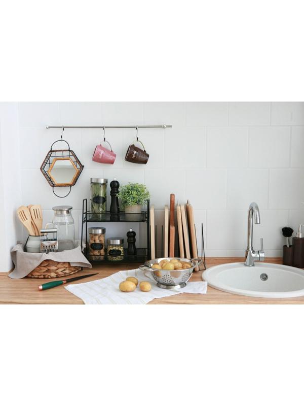 Дуршлаг из нержавеющей стали Доляна, d=22 см, на ножке, две ручки