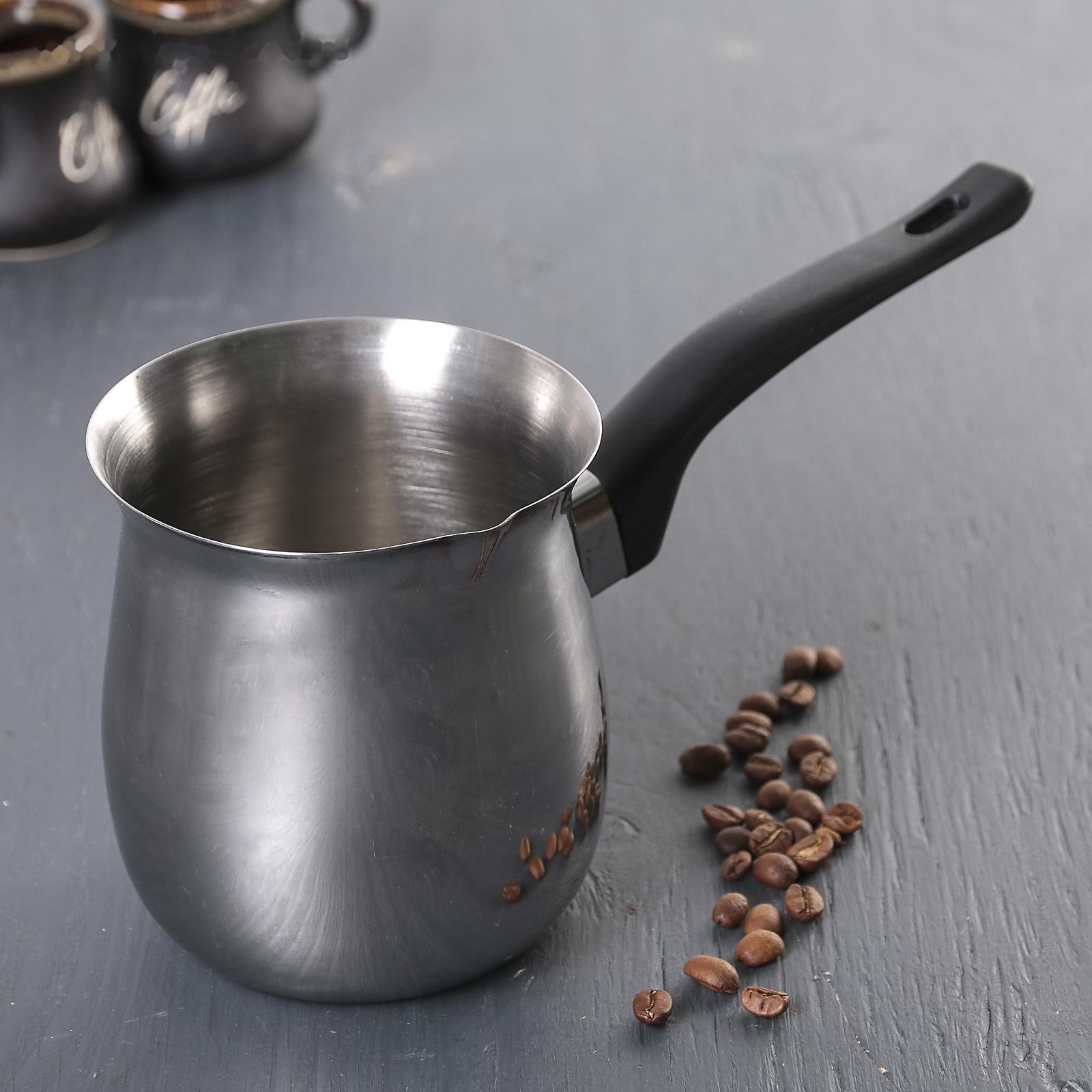 Турка из нержавеющей стали для кофе Доляна, 650 мл