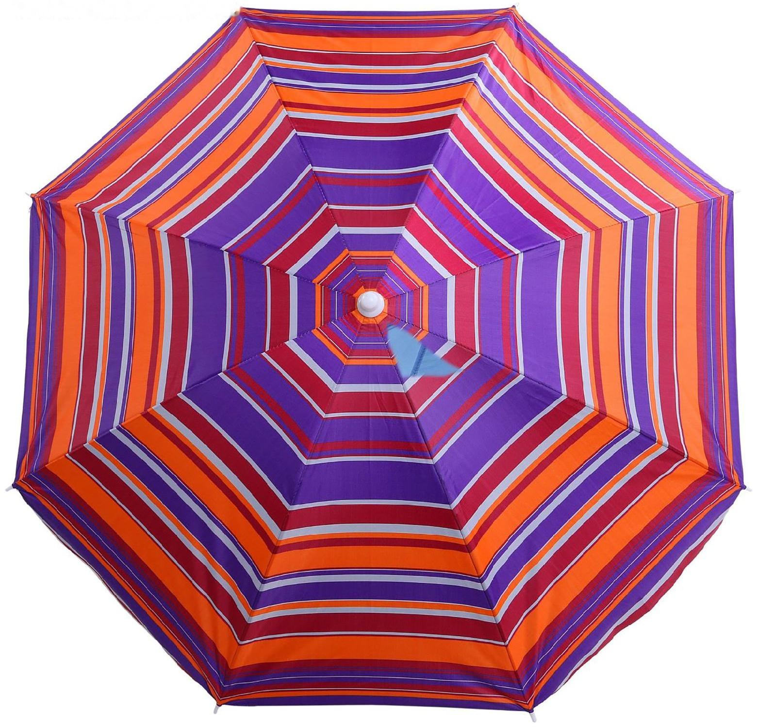 Зонт пляжный «Модерн» с механизмом наклона, серебряным покрытием, d=150 cм, h=170 см, цвета микс