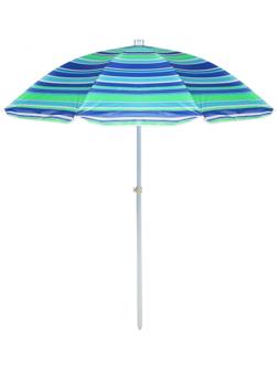 Зонт пляжный «Модерн» с механизмом наклона, серебряным покрытием, d=150 cм, h=170 см, цвета микс