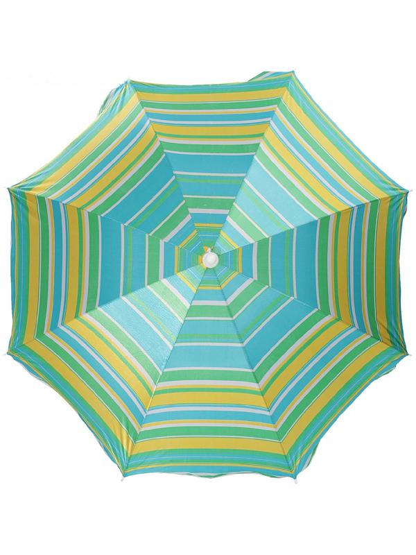 Зонт пляжный «Модерн» с механизмом наклона, серебряным покрытием, d=150 cм, h=170 см, цвета микс